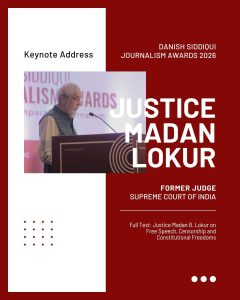 Read more about the article Full Text: Justice Madan B. Lokur on Free Speech, Rule of Law and Constitutional Rights