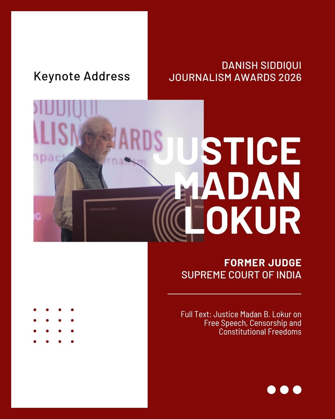 Read more about the article Full Text: Justice Madan B. Lokur on Free Speech, Rule of Law and Constitutional Rights